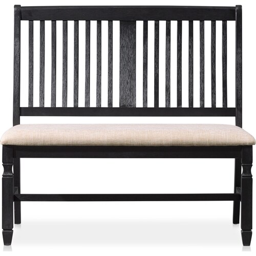 Glendale Dining Bench - Blac