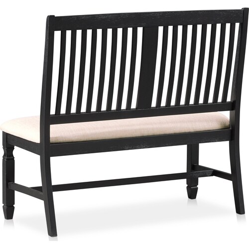 Glendale Dining Bench - Blac