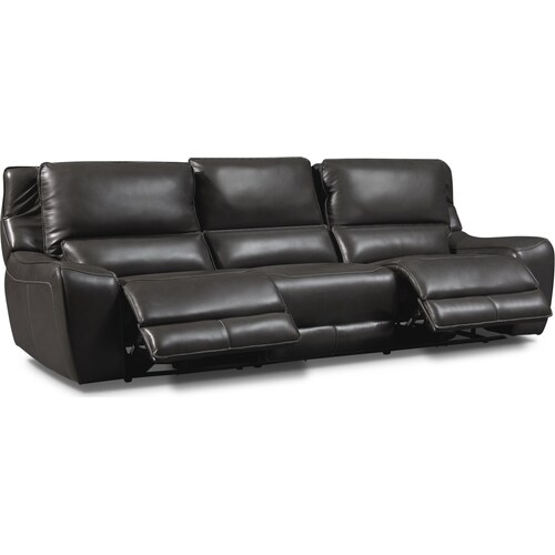 Holden 3-Piece Dual-Power Reclining Sofa - Gra