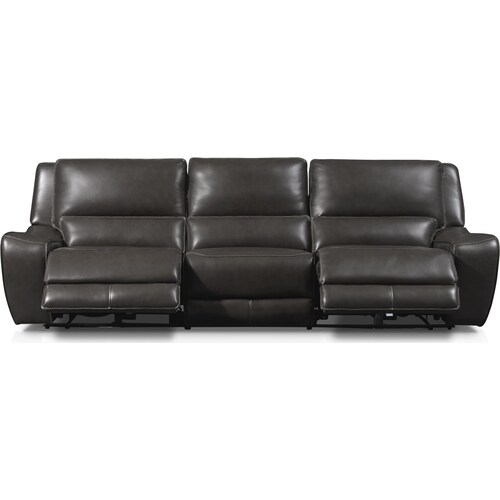 Holden 3-Piece Dual-Power Reclining Sofa - Gra 3 Holden 3-Piece Dual-Power Reclining Sofa - Gra
