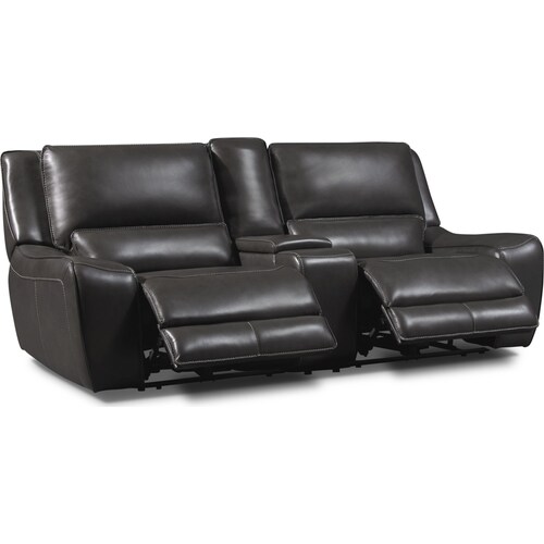 Holden Dual-Power Reclining Loveseat - Gra
