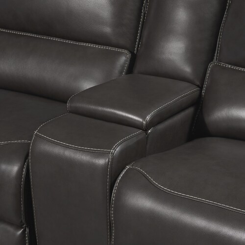 Holden Dual-Power Reclining Loveseat - Gra 4 Holden Dual-Power Reclining Loveseat - Gra