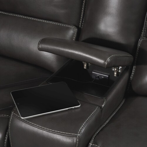 Holden Dual-Power Reclining Loveseat - Gra 5 Holden Dual-Power Reclining Loveseat - Gra