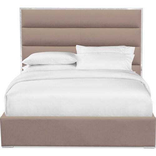 Concerto Queen Upholstered Bed - Champagn