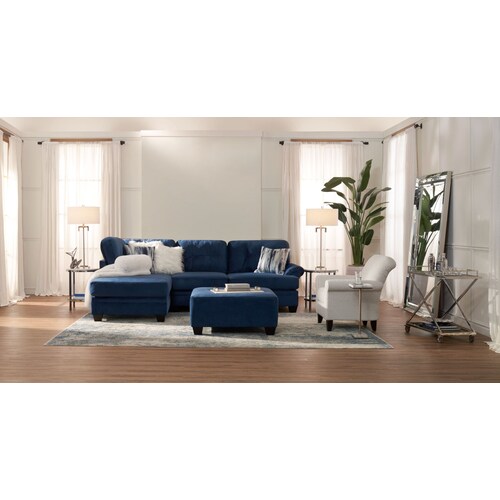 Cordelle Ottoman - Blu