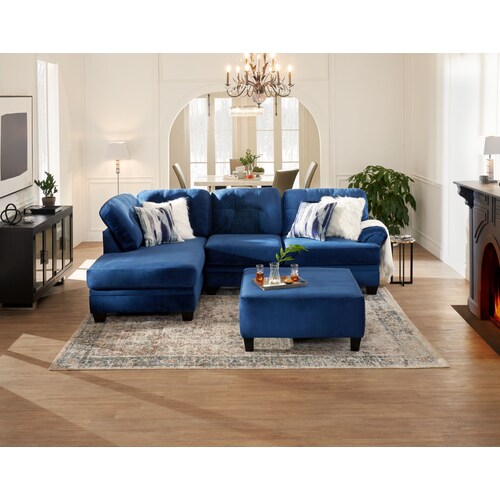 Cordelle 2-Piece Sectional with Left-Facing Chaise - Blu