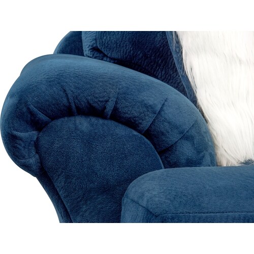 Cordelle 3-Piece Sectional with Right-Facing Chaise and Ottoman - Blu