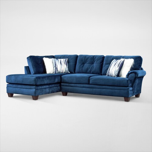 Cordelle 2-Piece Sectional with Left-Facing Chaise and Swivel Chair Set - Blu