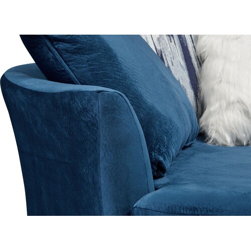 Cordelle 2-Piece Sectional with Left-Facing Chaise and Swivel Chair Set - Blu 6 Cordelle 2-Piece Sectional with Left-Facing Chaise and Swivel Chair Set - Blu