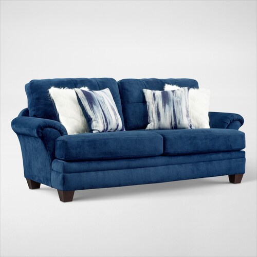 Cordelle Sofa, Loveseat and Swivel Chair - Blu