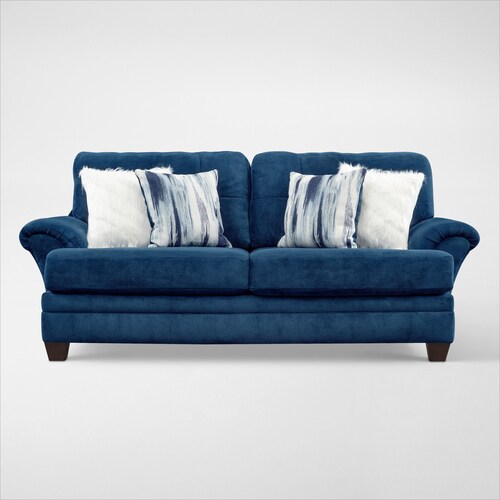 Cordelle Sofa, Loveseat and Swivel Chair - Blu