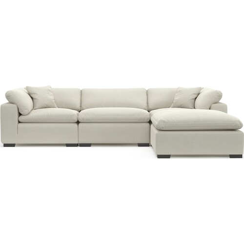 Plush Feathered Comfort 3-Piece Sofa and Ottoman - Anders Ivor 3 Plush Feathered Comfort 3-Piece Sofa and Ottoman - Anders Ivor