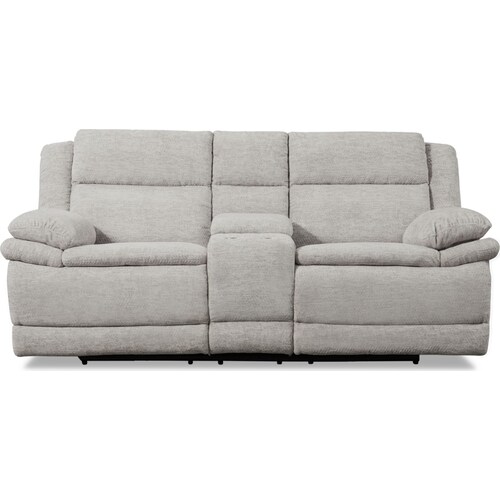 Pacific Dual-Power Reclining Loveseat - Light Gra