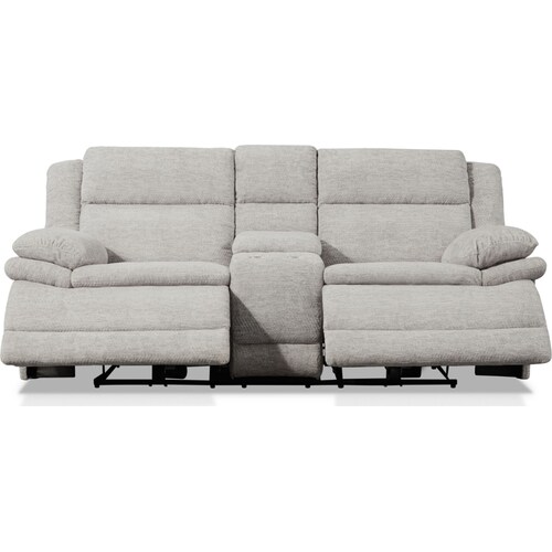 Pacific Dual-Power Reclining Loveseat - Light Gra