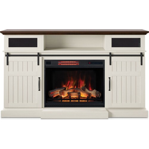 Hunter 68 Fireplace TV Stand - Whit