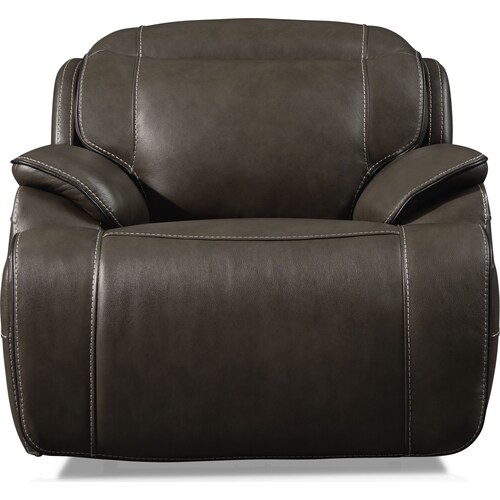 Devon Dual-Power Recliner - Charcoa