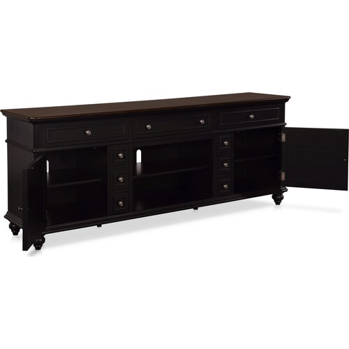 Charleston 74 TV Stand - Blac