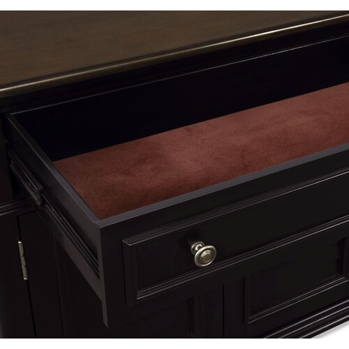 Charleston 74 TV Stand - Blac 4 Charleston 74 TV Stand - Blac