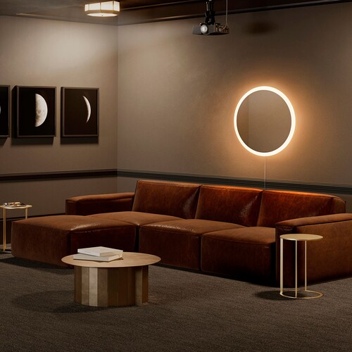 Giselle Illuminated 30 Round Wall Mirro