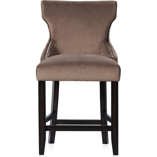Stella Counter-Height Stool - Taupe Velve