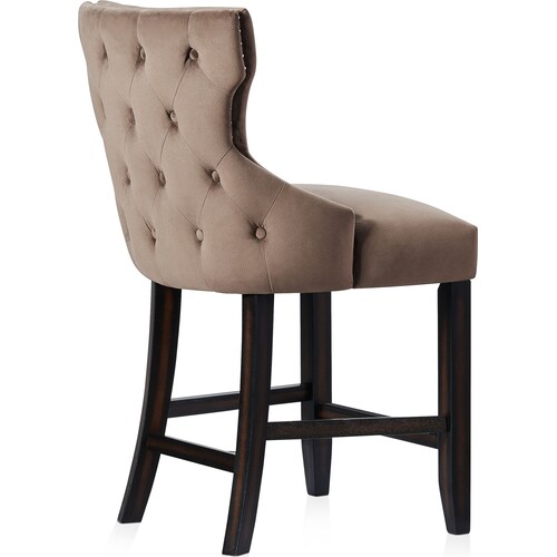 Stella Counter-Height Stool - Taupe Velve