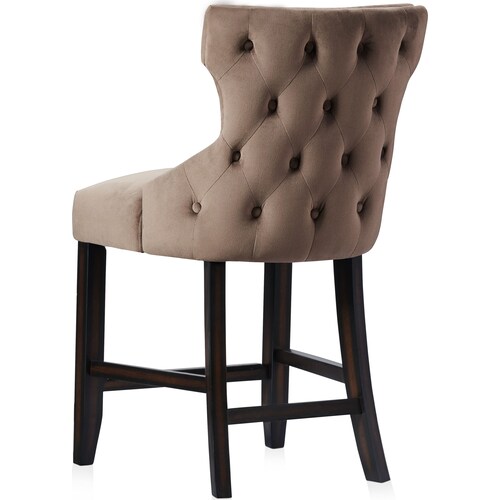 Stella Counter-Height Stool - Taupe Velve