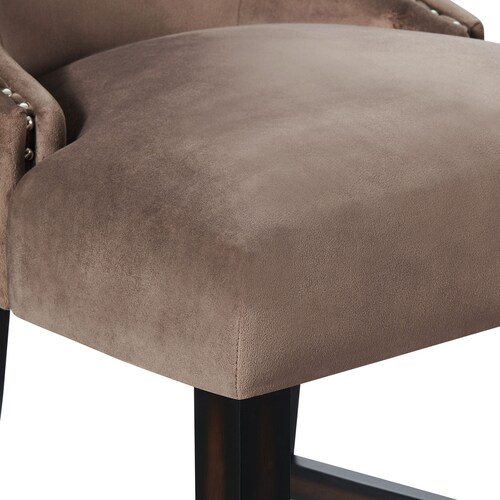 Stella Counter-Height Stool - Taupe Velve