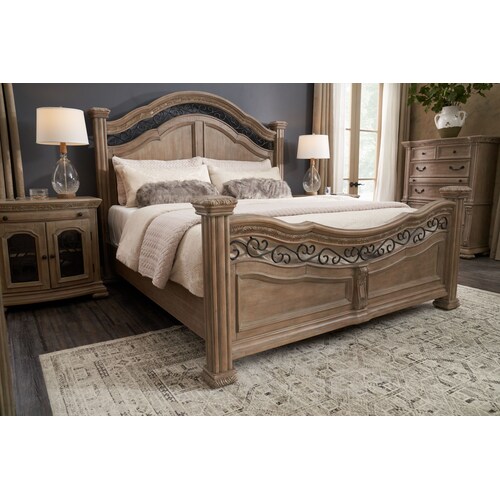 Tuscany King Panel Bed - Taup