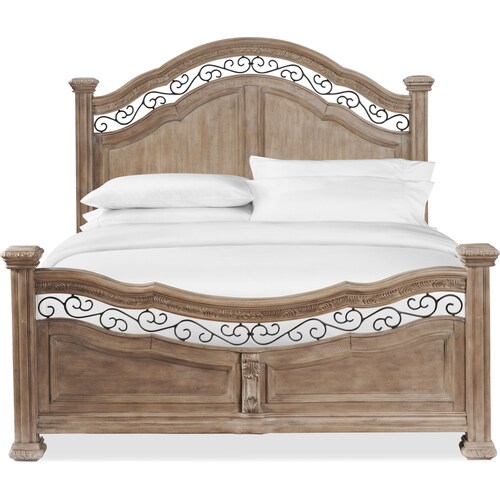 Tuscany King Panel Bed - Taup