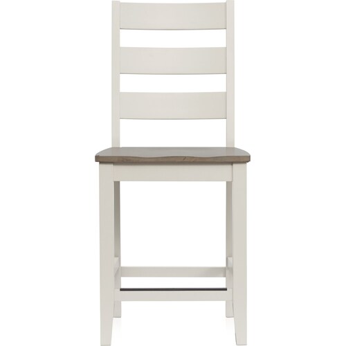 Maxwell Solid Wood Counter-Height Stool - Gra