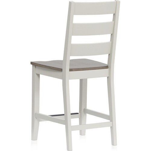 Maxwell Solid Wood Counter-Height Stool - Gra