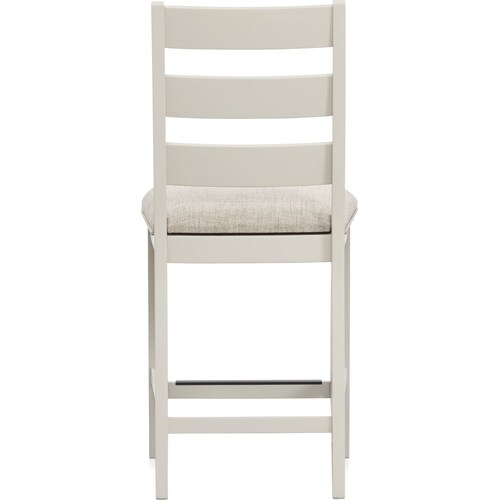 Maxwell Upholstered Counter-Height Stool - Gray - Wood Leg 4 Maxwell Upholstered Counter-Height Stool - Gray - Wood Leg