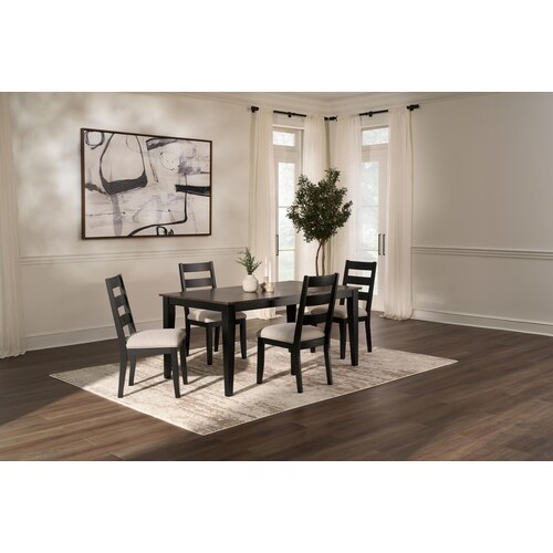 Maxwell Solid Wood Extendable Dining Table - Blac