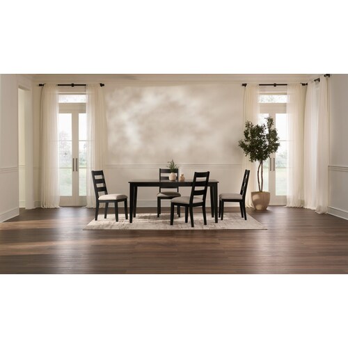 Maxwell Solid Wood Extendable Dining Table - Blac