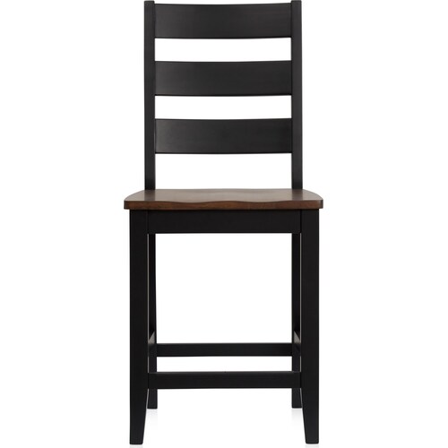 Maxwell Solid Wood Counter-Height Stool - Black