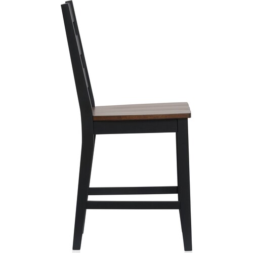 Maxwell Solid Wood Counter-Height Stool - Black