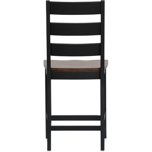 Maxwell Solid Wood Counter-Height Stool - Black