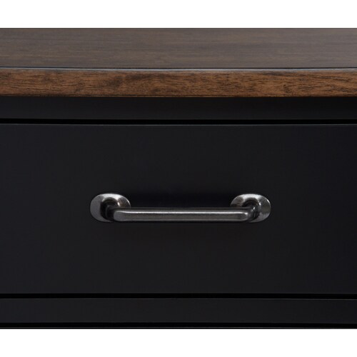 Maxwell Solid Wood Server with USB Charging - Blac