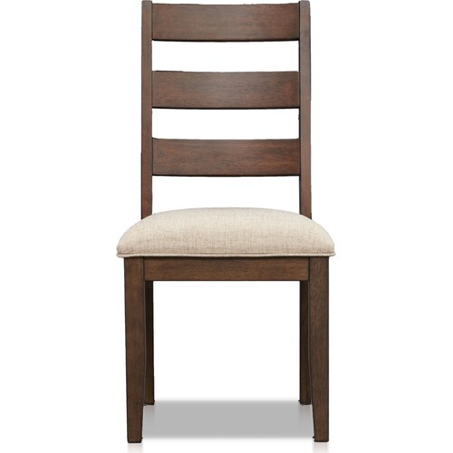 Maxwell Upholstered Dining Chair - Hickory - Wood Leg