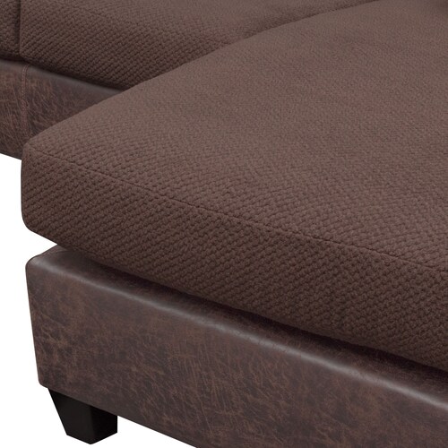 Brando 2-Piece Sectional with Modular Chaise - Chocolat