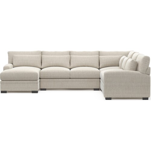 Winston Foam Comfort 4-Piece Sectional - Mason Porcelai