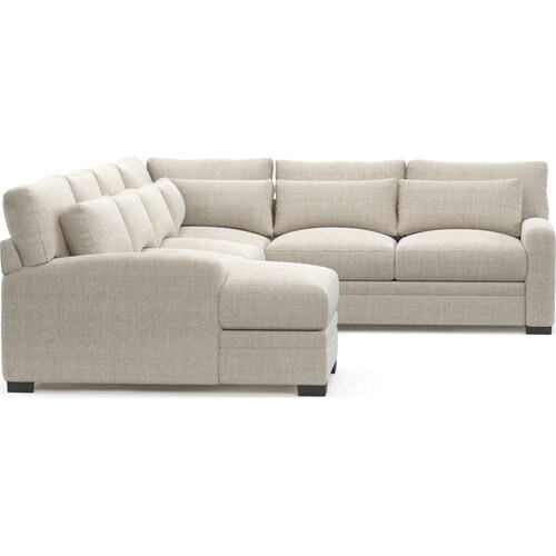 Winston Foam Comfort 4-Piece Sectional - Mason Porcelai