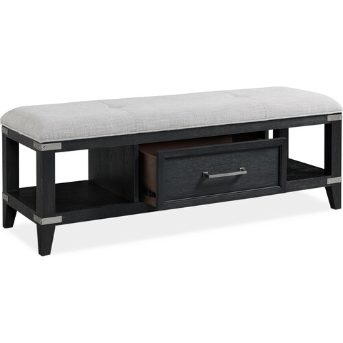 Madrid Storage Bench - Blac