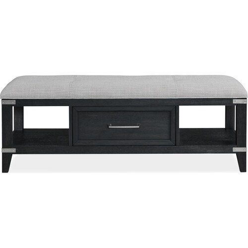 Madrid Storage Bench - Blac