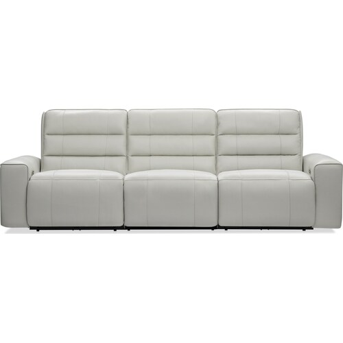 Hartley 3-Piece Dual-Power Reclining Sofa with 2 Reclining Seats - Light Gra 3 Hartley 3-Piece Dual-Power Reclining Sofa with 2 Reclining Seats - Light Gra