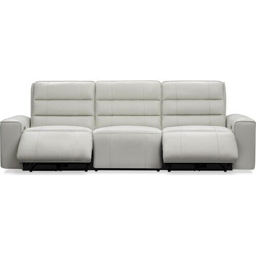 Hartley 3-Piece Dual-Power Reclining Sofa with 2 Reclining Seats - Light Gra 4 Hartley 3-Piece Dual-Power Reclining Sofa with 2 Reclining Seats - Light Gra