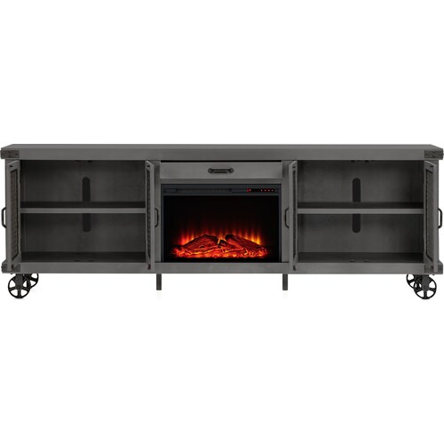 Fairmont 96 Fireplace TV Stand - Gra 3 Fairmont 96 Fireplace TV Stand - Gra