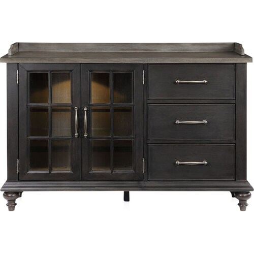 Vineyard Server with USB Charging - Blac