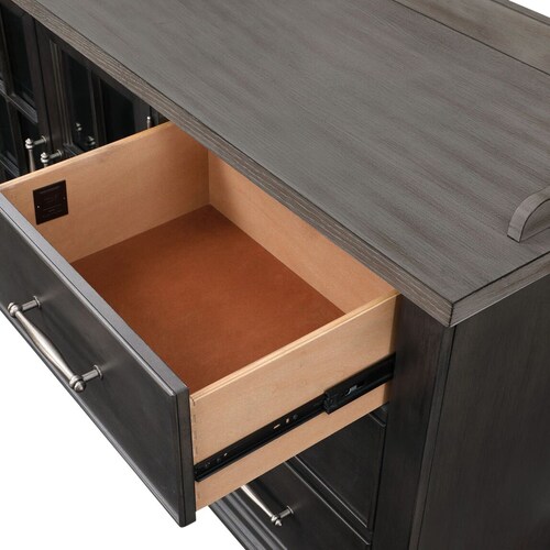 Vineyard Server with USB Charging - Blac