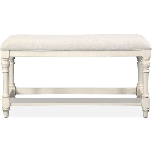 Charleston Counter-Height Bench - Whit